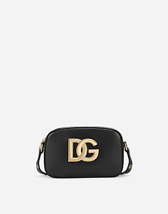 Dolce & Gabbana Calfskin Crossbody Bag with Raised Logo