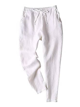 Free Soul Pantalon en lin blanc style d\u00e9contract\u00e9 Mode Pantalons Pantalons en lin 