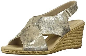 clarks gold wedge sandals