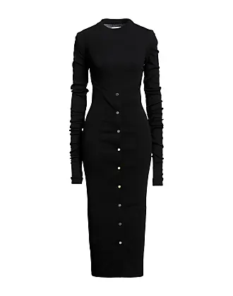 QUIRA long-sleeve button-fastening dress - Black