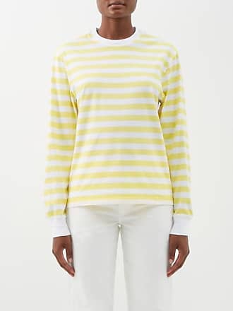 Eye-embroidered long-sleeve sweatshirt Yellow Farfetch Girls Clothing Shirts Long sleeved Shirts 