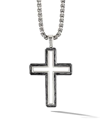 David Yurman Sterling Silver 24mm Pyramid Cross Enhancer Pendant in Metallic for Men Mens Jewellery Necklaces 