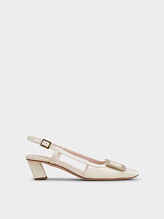 Belle Vivier Ankle Strap Lacquered Buckle Pumps in Patent Leather