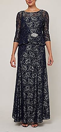 Le Bos Womens Ball Gown, Navy/Silver, 14