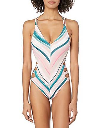 Details about   Bikini Lab Junior's Why Can't We Be Fronds Plunge One Piece Swimsuit Mahogany L