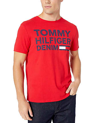 tommy hilfiger red t shirt mens