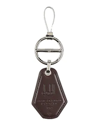 Marni logo-print leather keyring - Brown