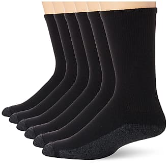 Hanes Mens ComfortBlend Max Cushion Crew Sock 6-Pack_Black_43075