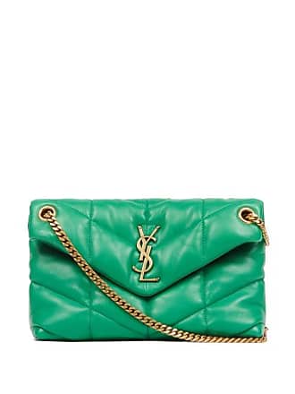 SAINT LAURENT, Cassandre Matelassé Leather Cardholder, Green, One size