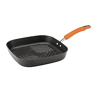  Rachael Ray Hard Anodized Nonstick 5-Quart Oval Saute Pan with  Glass Lid, Orange: Home & Kitchen