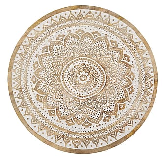 Decorazione da parete in legno di mango motivo mandala scolpito