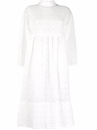 Comme Des Garçons floral-lace empire-line dress - women - Nylon - S - White