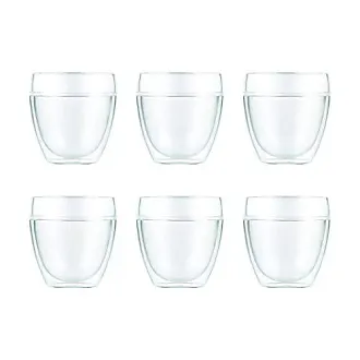 Bodum Canteen Double Wall Glass 6-Pack, 6 Oz., Clear
