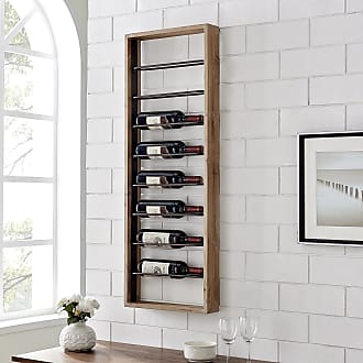 FirsTime & Co. Brown Bentley Wall Shelf With Hooks, Industrial, Wood, 24.75  x 7 x 23.5 inches