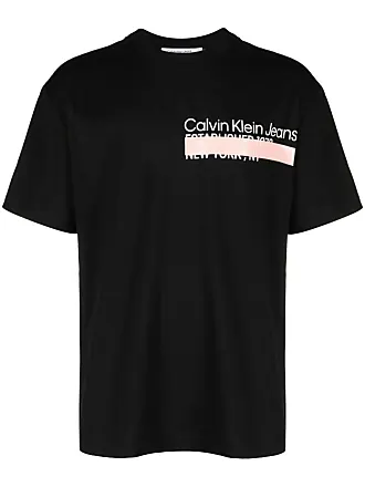 CALVIN KLEIN Logo All Over Print T-Shirt Black Logo