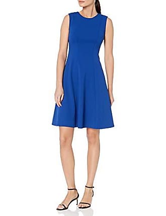 Tommy Hilfiger Womens Fit and Flare Dress, Marina Blue, 16