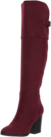 Easy Street Womens Maxwell Western Boot, Burgundy New Super Suede, 6.5 W US