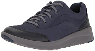 clarks navy trainers