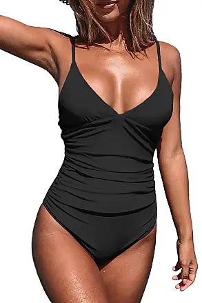 BALEAF Women's Color Block Swimsuit One Piece Tummy Control Full Back Bathing  Suits V Neck Swimwear Modest Ruched, Red/Dark Blue, 34 : :  Clothing, Shoes & Accessories