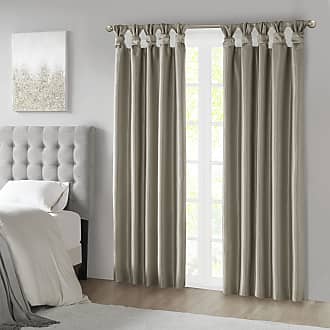 Madison Park Amherst Faux Silk Rod Pocket Curtain With Privacy Lining for Living 