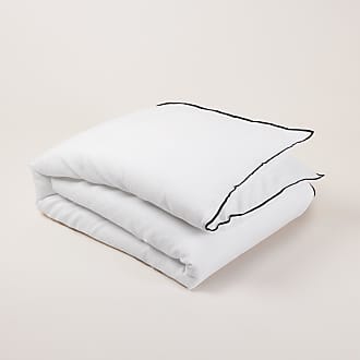Taie Oreiller 65x65 cm (Lot de 2) - 100% Coton Jersey 150 g/m² - Blanc -  avec
