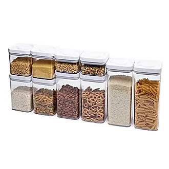Basics Tritan 22 Piece Locking Food Storage Container Set of 11  Containers with Lids, Clear