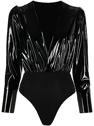 Floerns Women's Sheer Mesh Lace Long Sleeve Stretchy Bodysuit Jumpsuit,  Black Shinny, X-Small : : Clothing, Shoes & Accessories