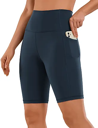 CRZ YOGA Mid Waisted Dolphin Athletic Shorts for Women Lightweight