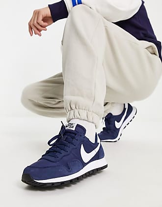 mens white and blue trainers