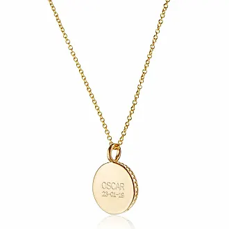 Solid Gold Small Initial Letter Charm Necklace by Lily & Roo