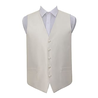 DQT Mens Waistcoat Woven Plain Solid Check Formal Wedding Tuxedo Vest All Sizes 