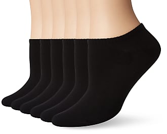 Hue Hue Womens 6-Pack Microfiber Liner Socks,Black,One Size (U2478)