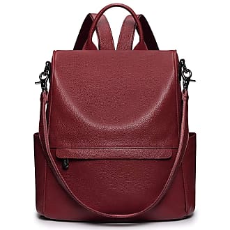 Kaimu Women Fashion Large Capacity Leather Backpack Shoulder Bag Casual Daypacks 
