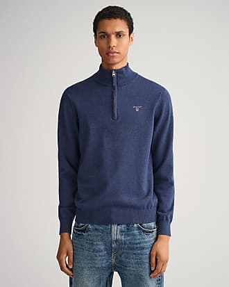 Comma Troyer blau Casual-Look Mode Pullover Troyer 