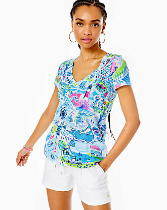 Lilly Pulitzer Meredith Cotton Tee for Women – Pull-on Style – V