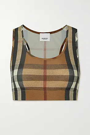 Burberry Chevron Check-print Cropped Vest Top - Farfetch