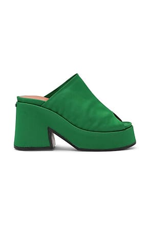 Mules & Sabots Cuir Alberta Ferretti en coloris Vert Femme Chaussures Chaussures à talons Mules 