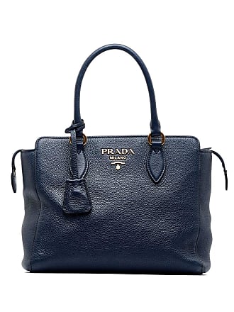 Prada Medium Esplanade Saffiano Leather Tote Bag - Baltic Blue and