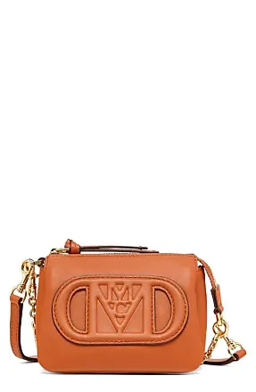 MCM Milla Spike Silver Park Avenue Leather Small Crossbody, $655, Forzieri