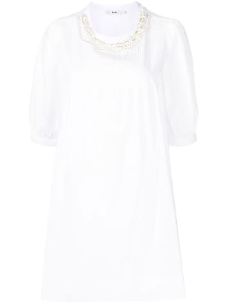 B+ab pearl embellished empire dress - women - Cotton - S - White