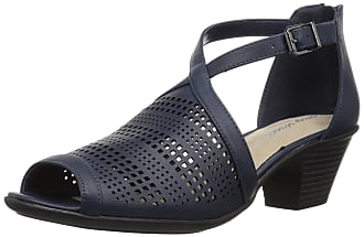 Easy Street Womens Anita Heeled Sandal, Navy, 5 M US