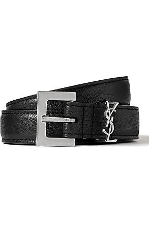 Saint Laurent Cabachon Buckle Leather Belt Size 80