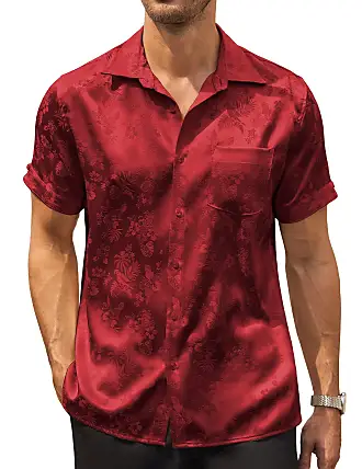  COOFANDY Men's Hawaiian Shirt Short Sleeve Casual Button Down  Floral Printed Beach Shirts with Pocket Black : Clothing, Shoes & Jewelry