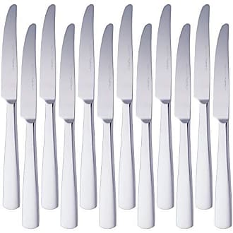 Basics Stainless Steel Dinner Knives with Pearled Edge, Pack of 12