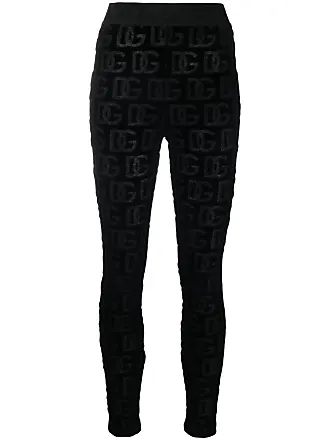 Dolce & Gabbana Logo Plaque Leggings, Woman Leggings Black It, 38