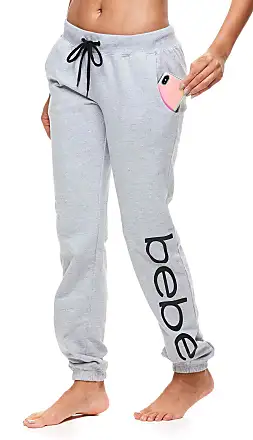 bebe Womens Sweatpants with Pockets, French Terry Lounge Pants for