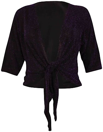 Purple Hanger Womens Bolero Cap Sleeve Cardigan Shrug Top Dark Brown 16-18 