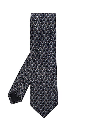 Lanvin Silk Tie Mens Navy Blue