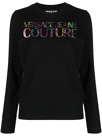 Versace Jeans Couture White 100% Cotton Gold Foil Logo Long Sleeve Hoodie  Sweatshirt- L for Mens 