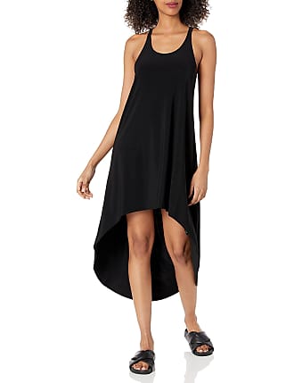 Norma Kamali womens Racer Tank Hi Low Casual Dress, Black, XX-Small US